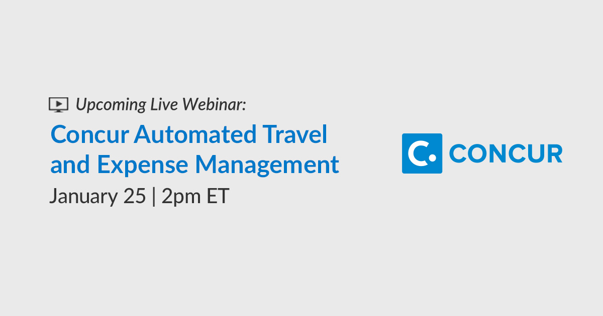 Concur Automated Travel And Expense Management 2068