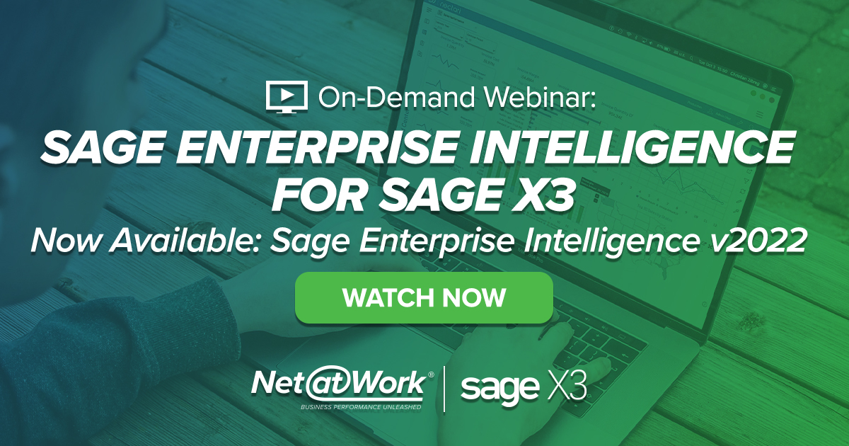 Sage Enterprise Intelligence SEI For Sage X3 Next Gen ERP