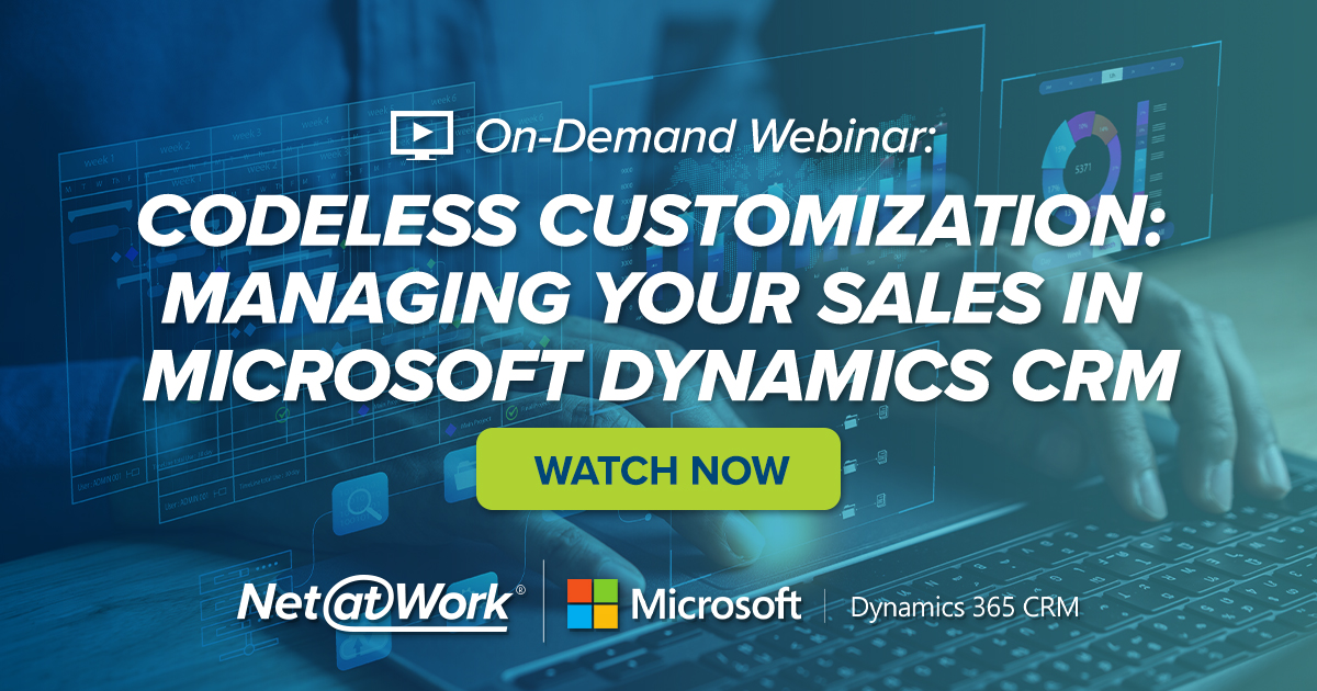 Codeless Customization Managing Your Sales In Microsoft Dynamics CRM