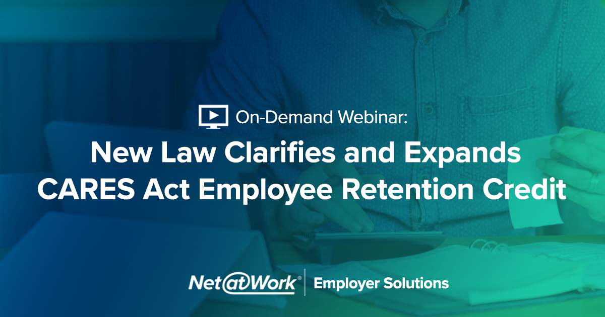 New Law Clarifies and Expands CARES Act Employee Retention Credit