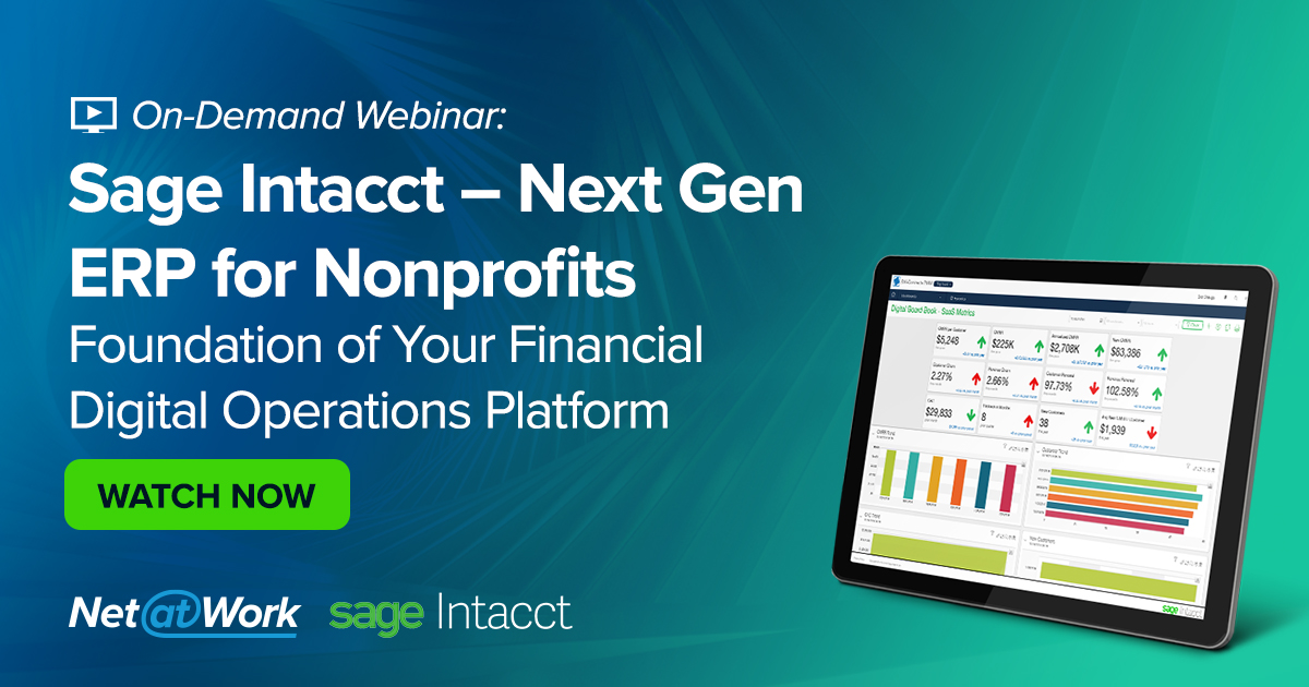 Sage Intacct Next Gen Cloud ERP for Nonprofits ERP for Nonprofits