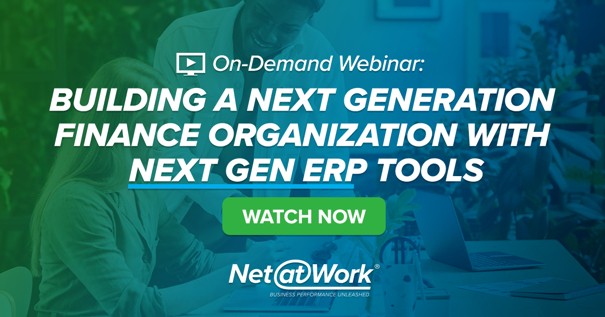 Building a Next Generation Finance Organization with Next Gen ERP Tools